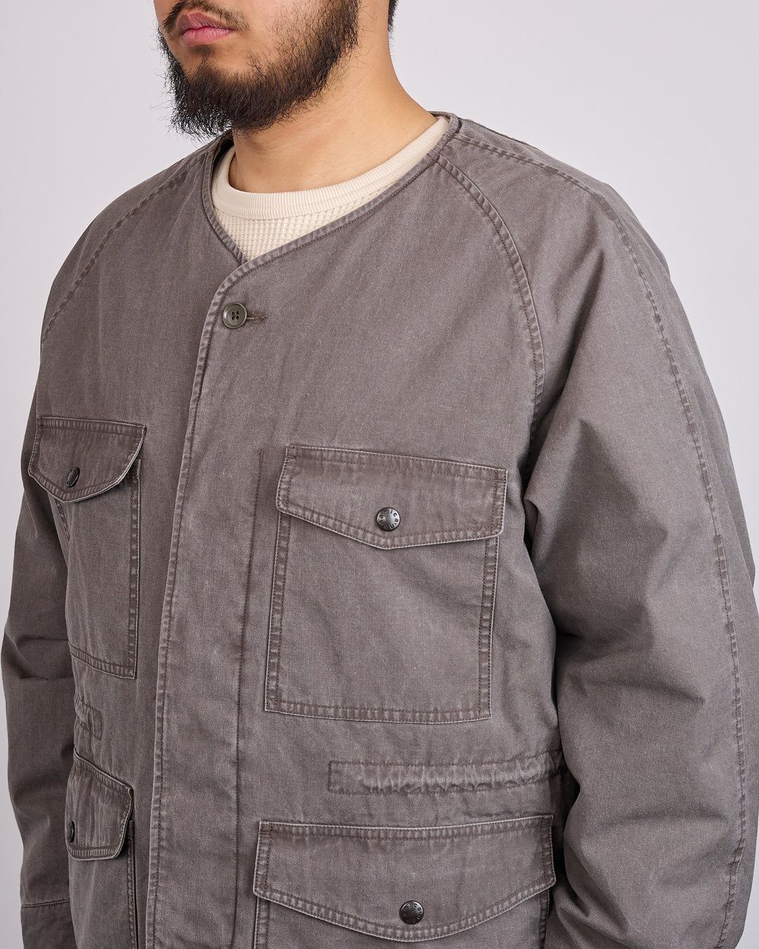 nanamica CORDURA Insulation Collarless Jacket Fade Brown