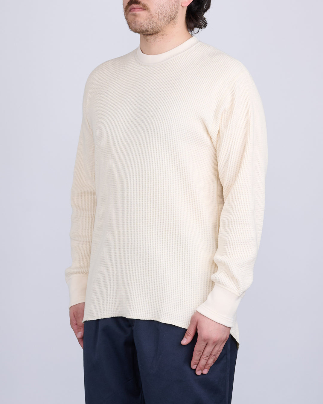 nanamica Crew Neck Thermal Long Sleeve Natural