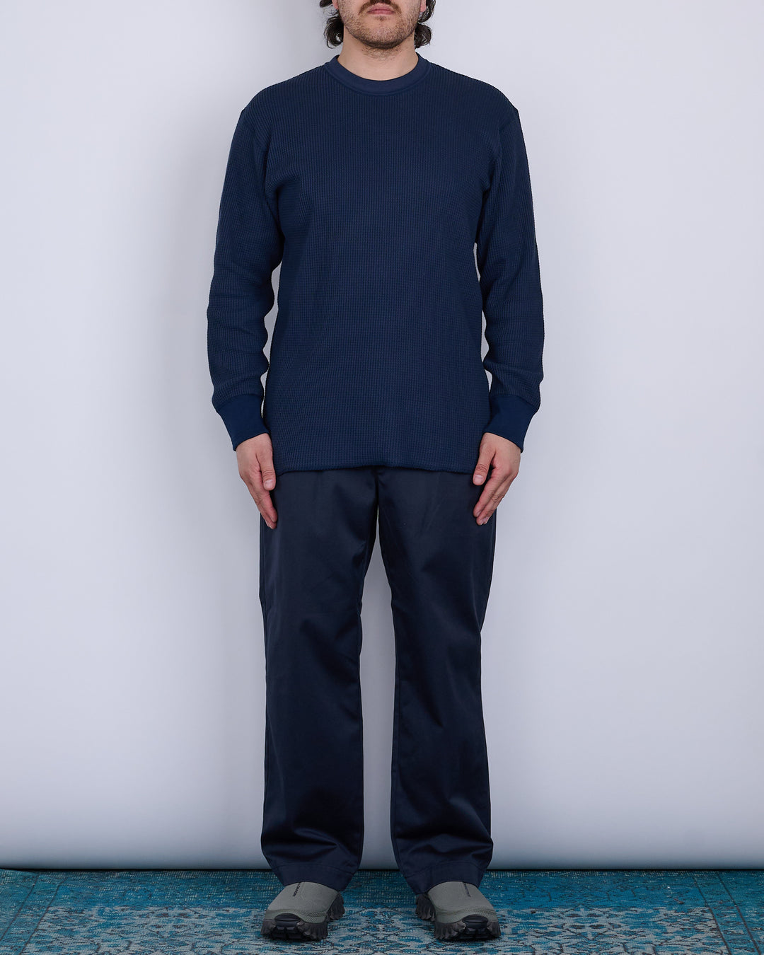 nanamica Crew Neck Thermal Long Sleeve Navy