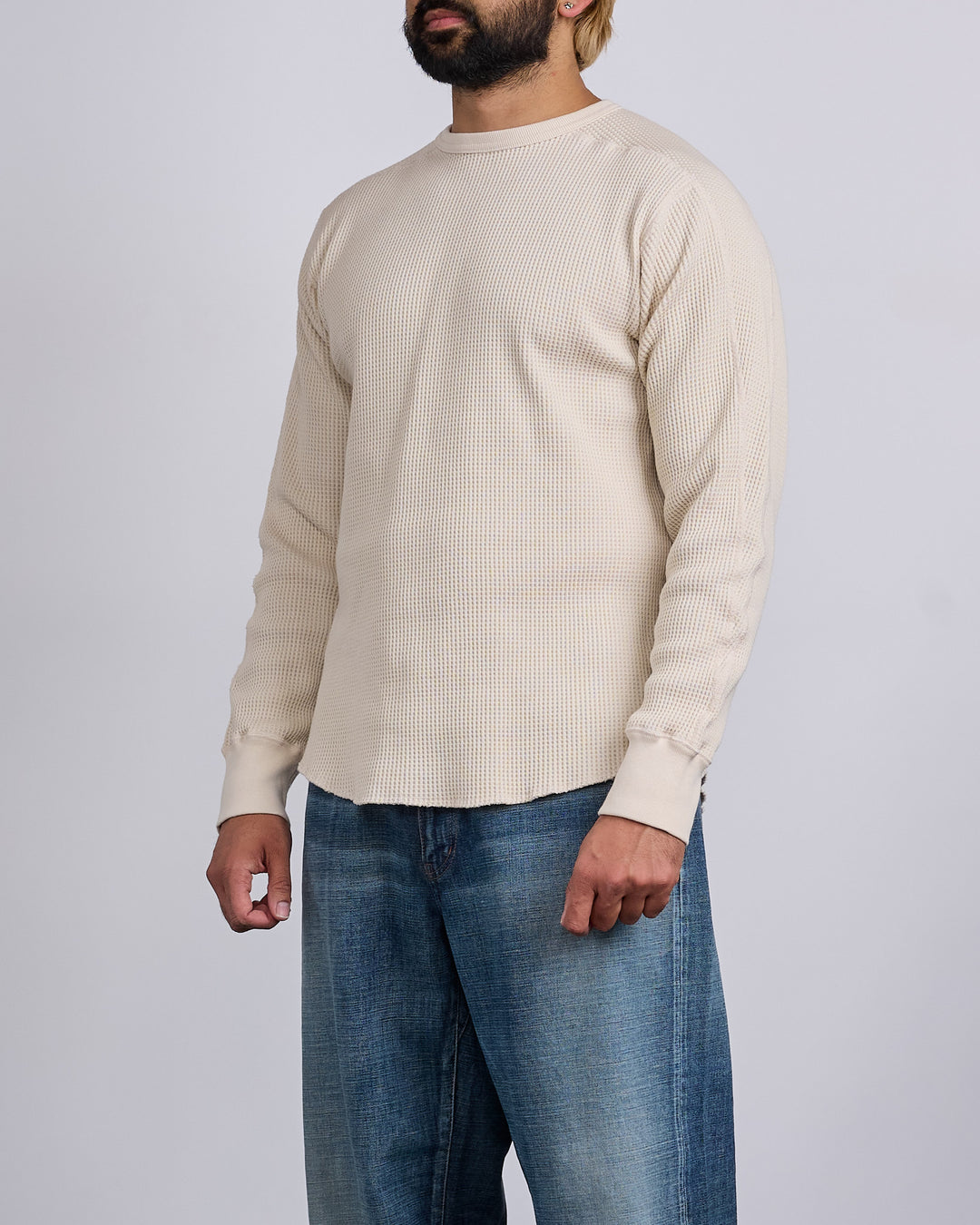 nanamica Crewneck Thermal Sweatshirt Natural