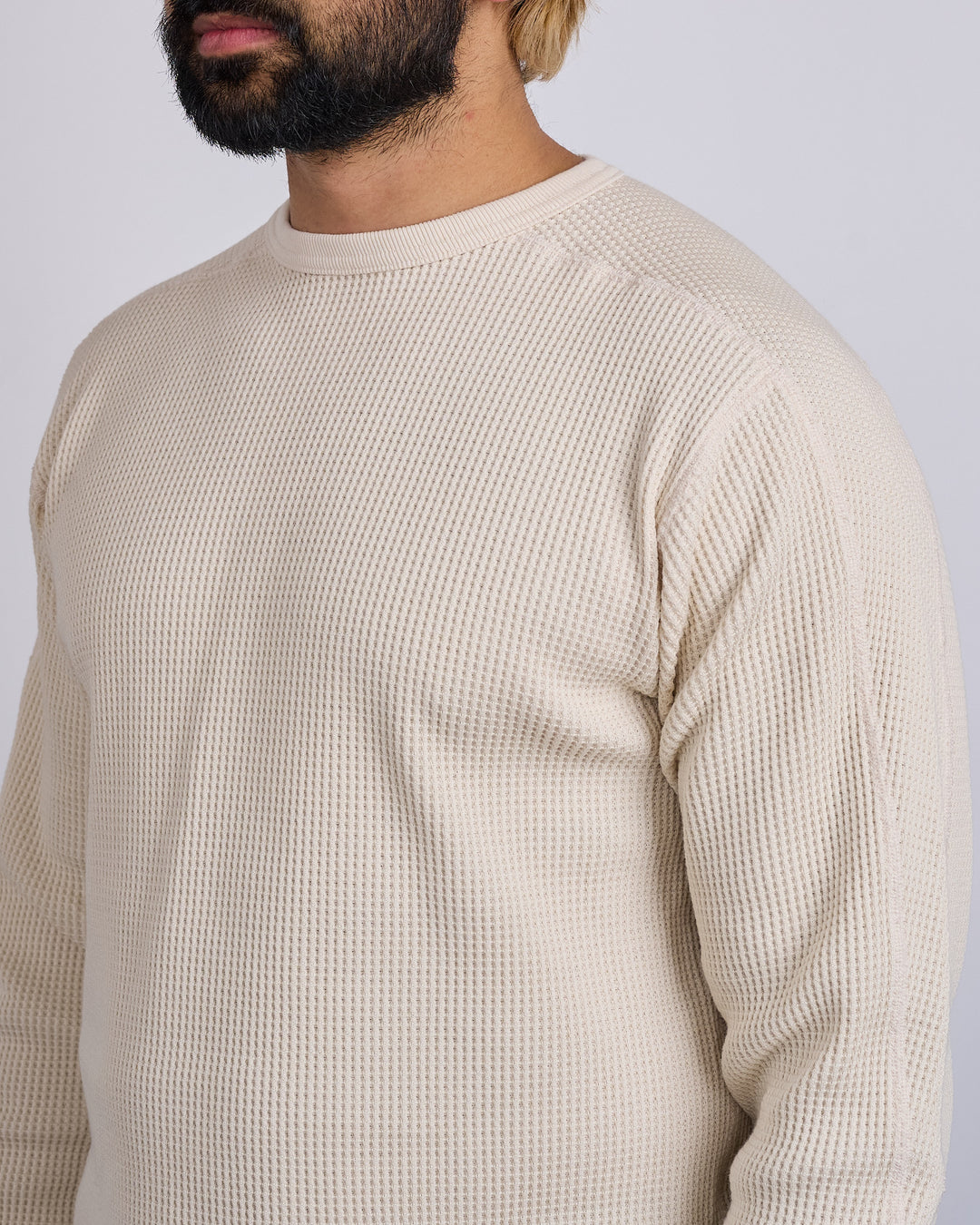 nanamica Crewneck Thermal Sweatshirt Natural