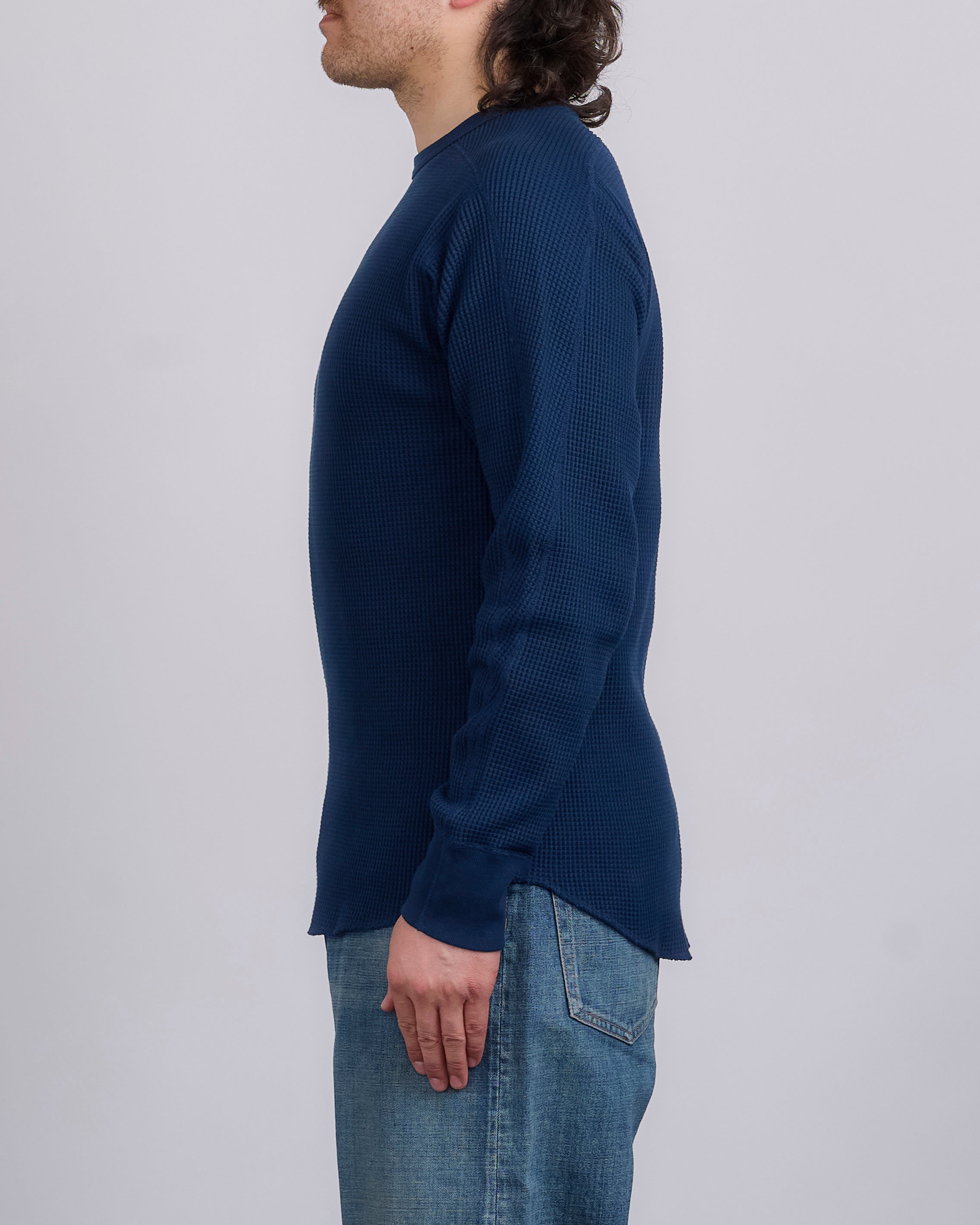 nanamica Crewneck Thermal Sweatshirt Navy – LESS 17