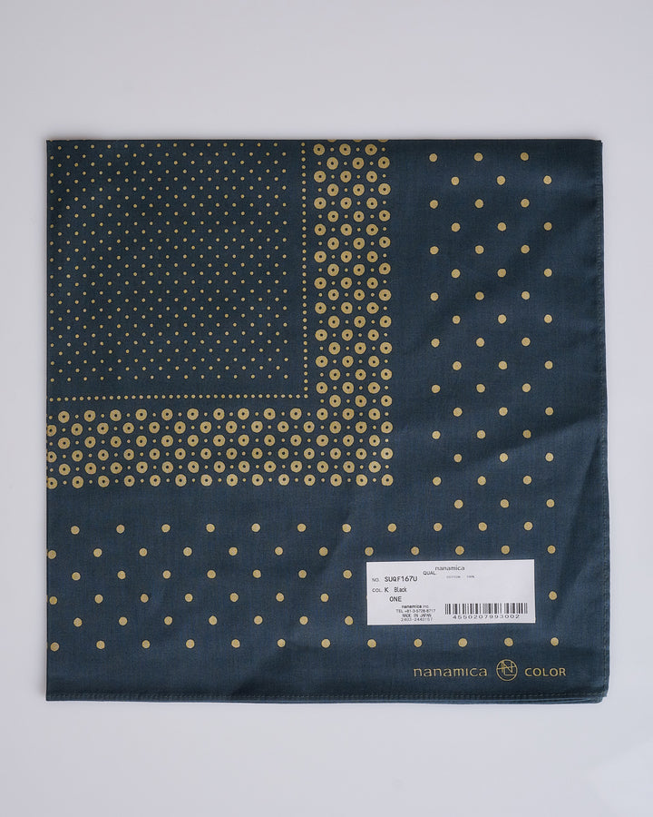 nanamica Dot Cube Bandana Black