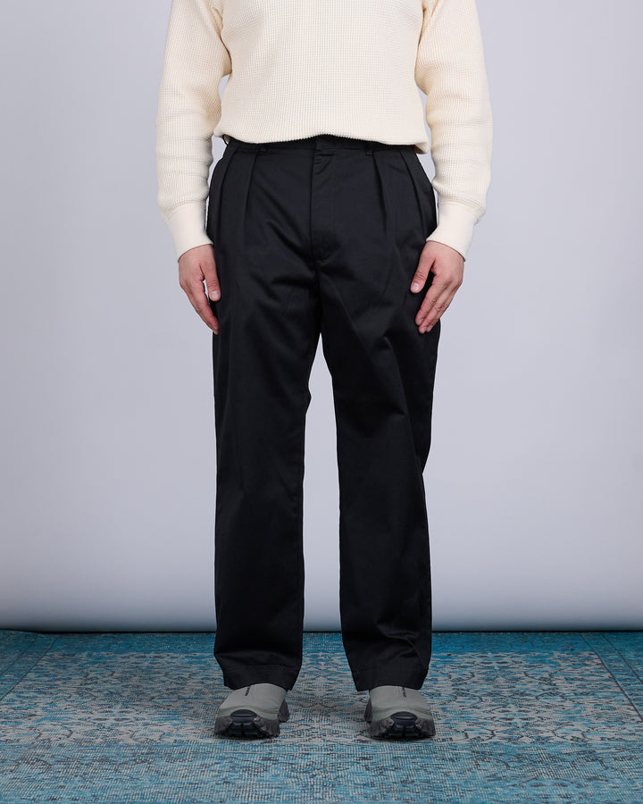 nanamica Double Pleat Hybrid Chino Pant Black