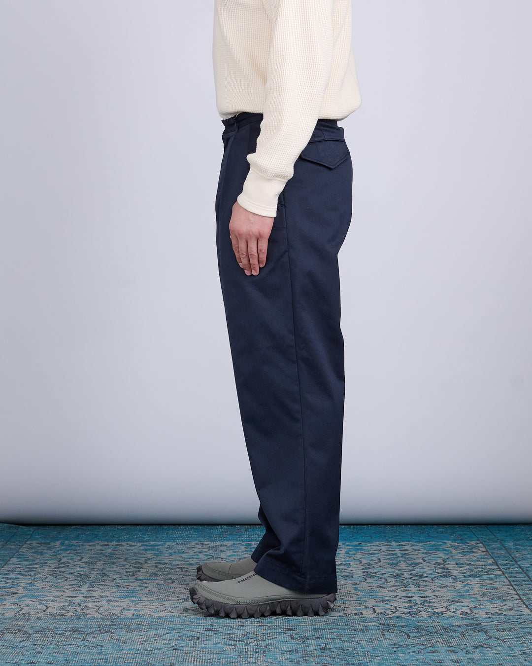 nanamica Double Pleat Hybrid Chino Pant Navy