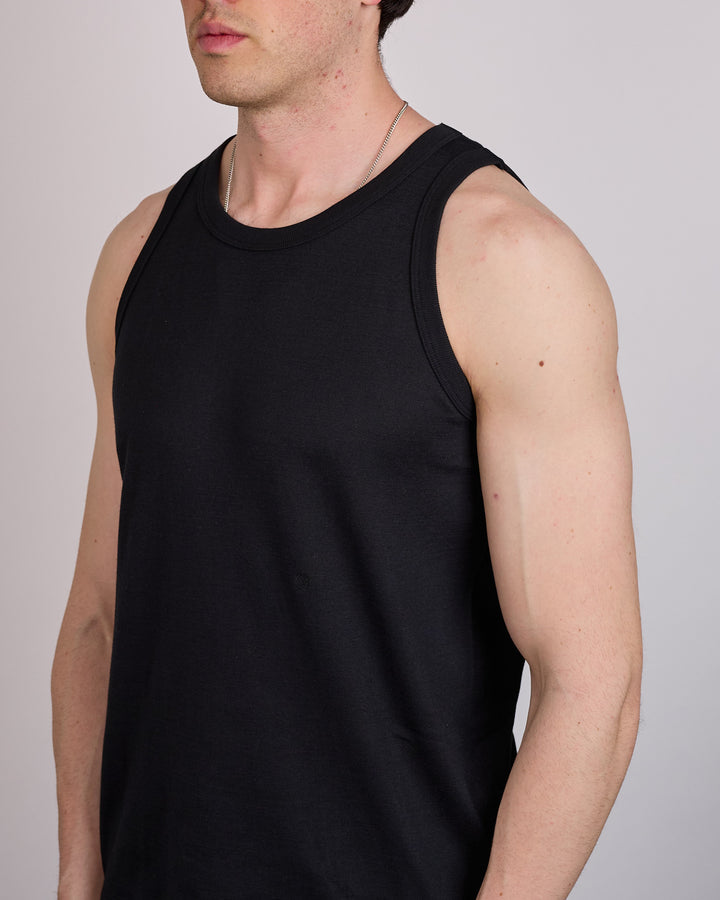 nanamica Loopwheel COOLMAX Jersey Tank Top Black