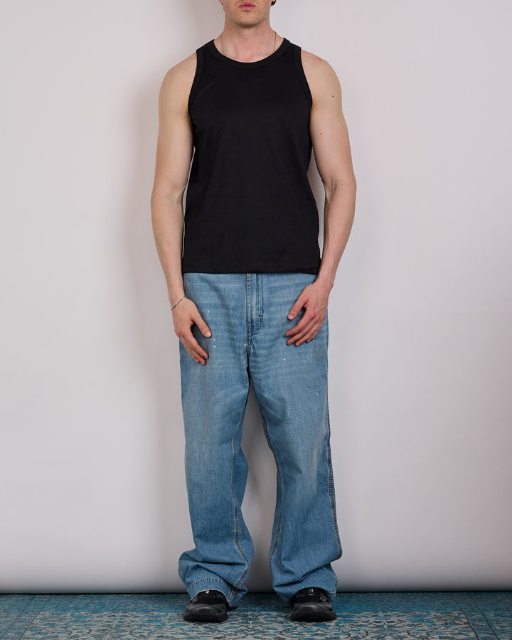 nanamica Loopwheel COOLMAX Jersey Tank Top Black