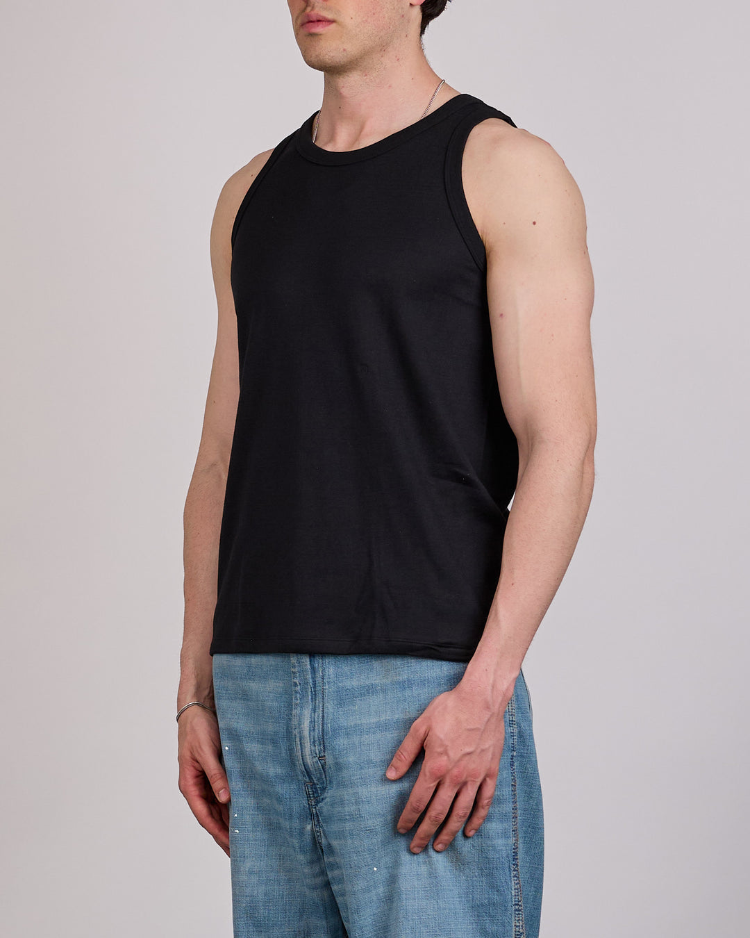 nanamica Loopwheel COOLMAX Jersey Tank Top Black