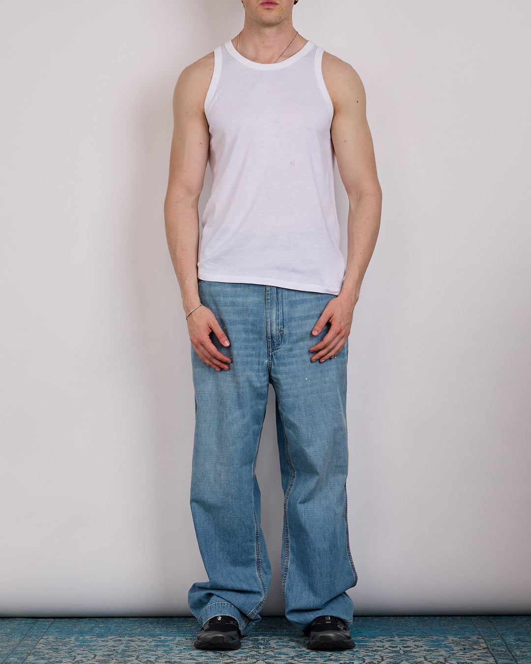 nanamica Loopwheel COOLMAX Jersey Tank Top White