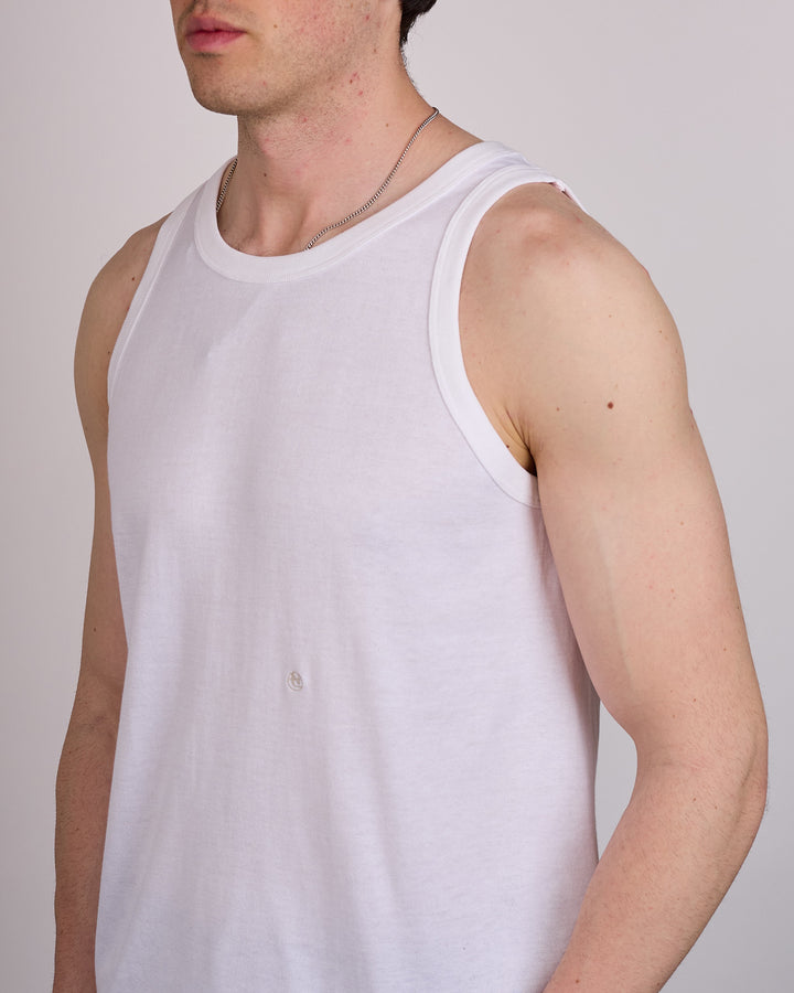 nanamica Loopwheel COOLMAX Jersey Tank Top White