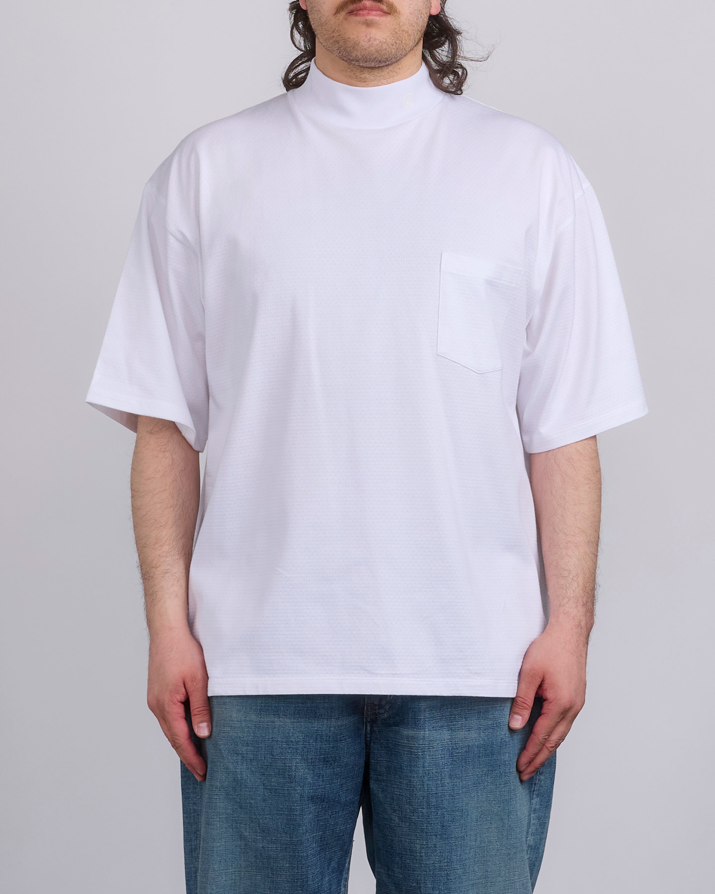 nanamica Mock Neck Coolmax T-Shirt Off White – LESS 17