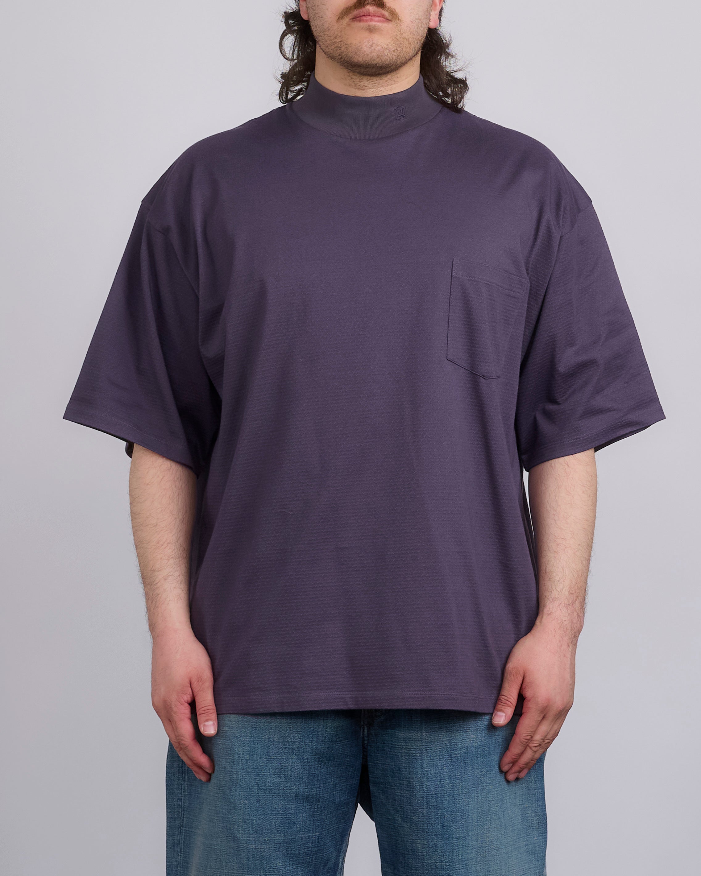 nanamica Mock Neck Coolmax T-Shirt Vintage Navy – LESS 17