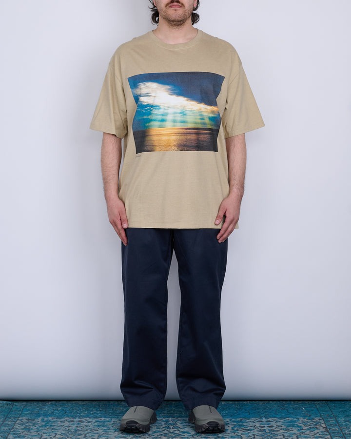 nanamica OOAL Photo Print T-Shirt Beige