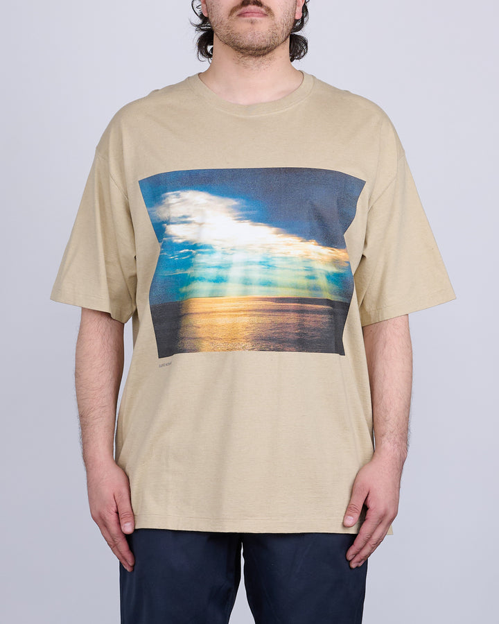 nanamica OOAL Photo Print T-Shirt Beige