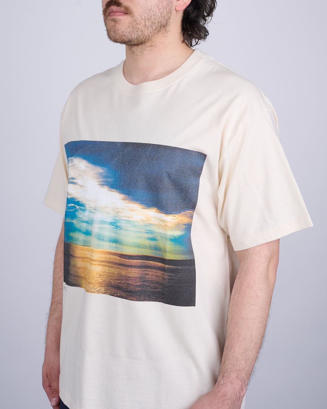 nanamica OOAL Photo Print T-Shirt Ecru