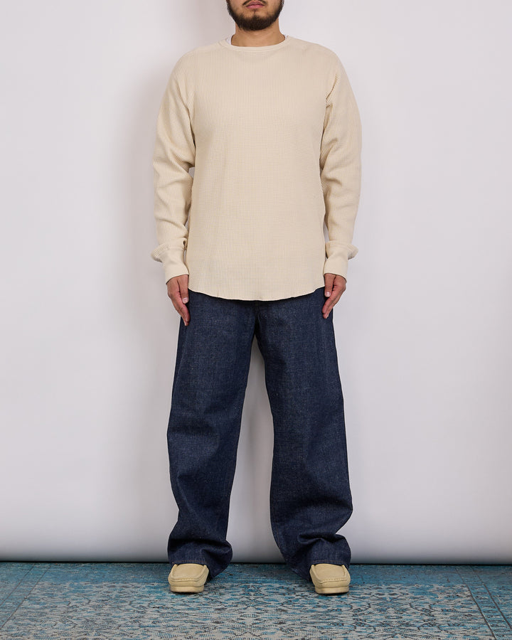 nanamica Thermal Waffle Crewneck Natural