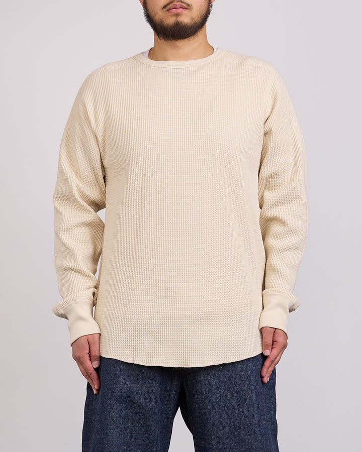 nanamica Thermal Waffle Crewneck Natural