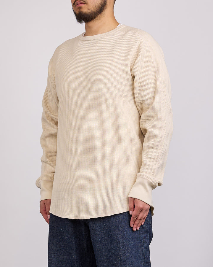 nanamica Thermal Waffle Crewneck Natural