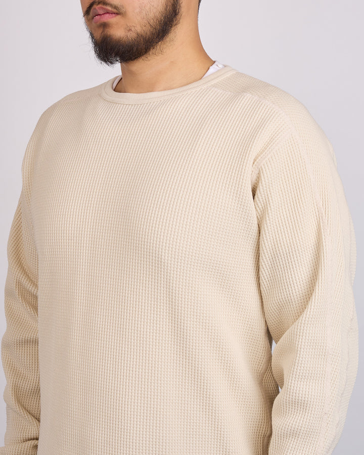 nanamica Thermal Waffle Crewneck Natural