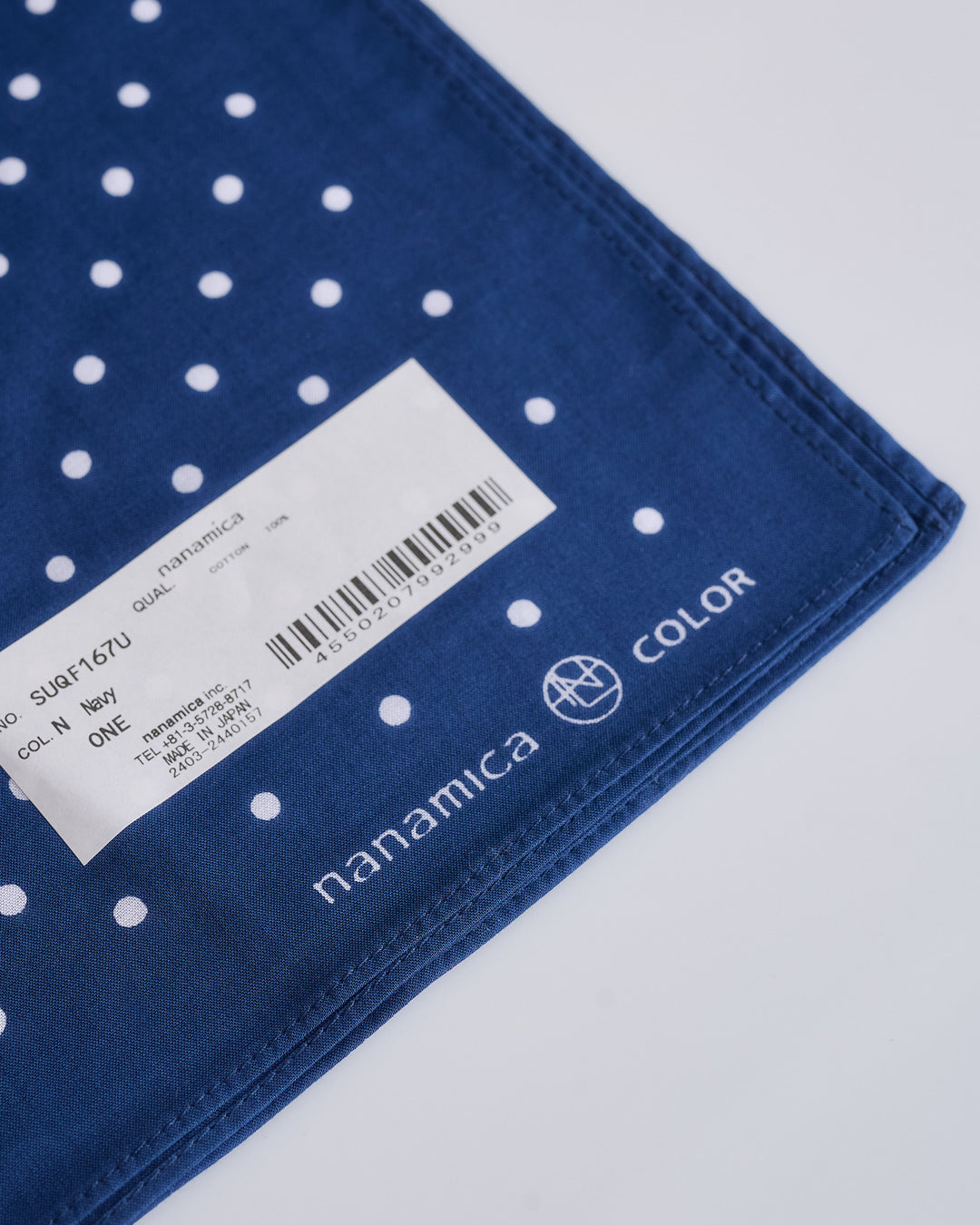 nanamica Dot Cube Bandana Navy