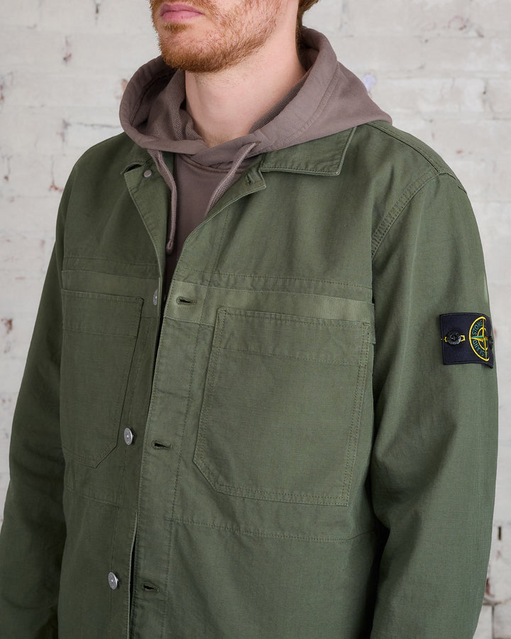 Stone Island GD Cotton Ripstop Overshirt Musk