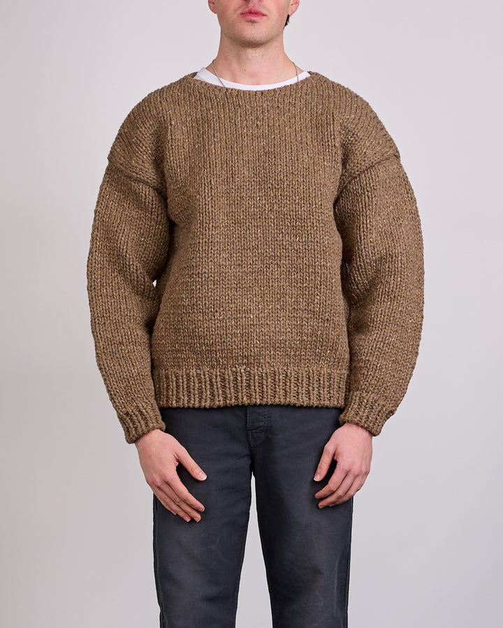 visvim Amplus Boatneck Hand Knit Sweater Brown