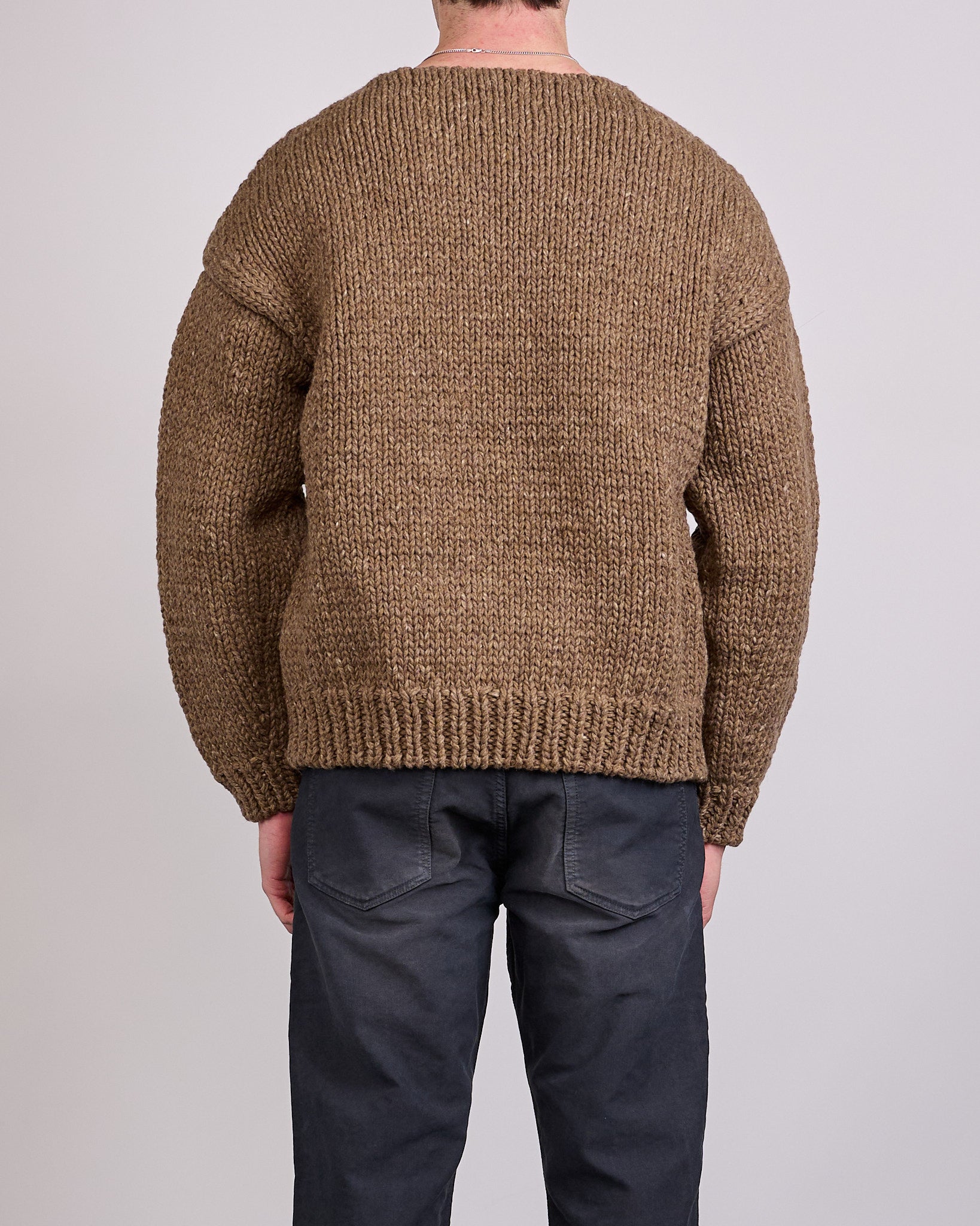 visvim Amplus Boatneck Hand Knit Sweater Brown – LESS 17