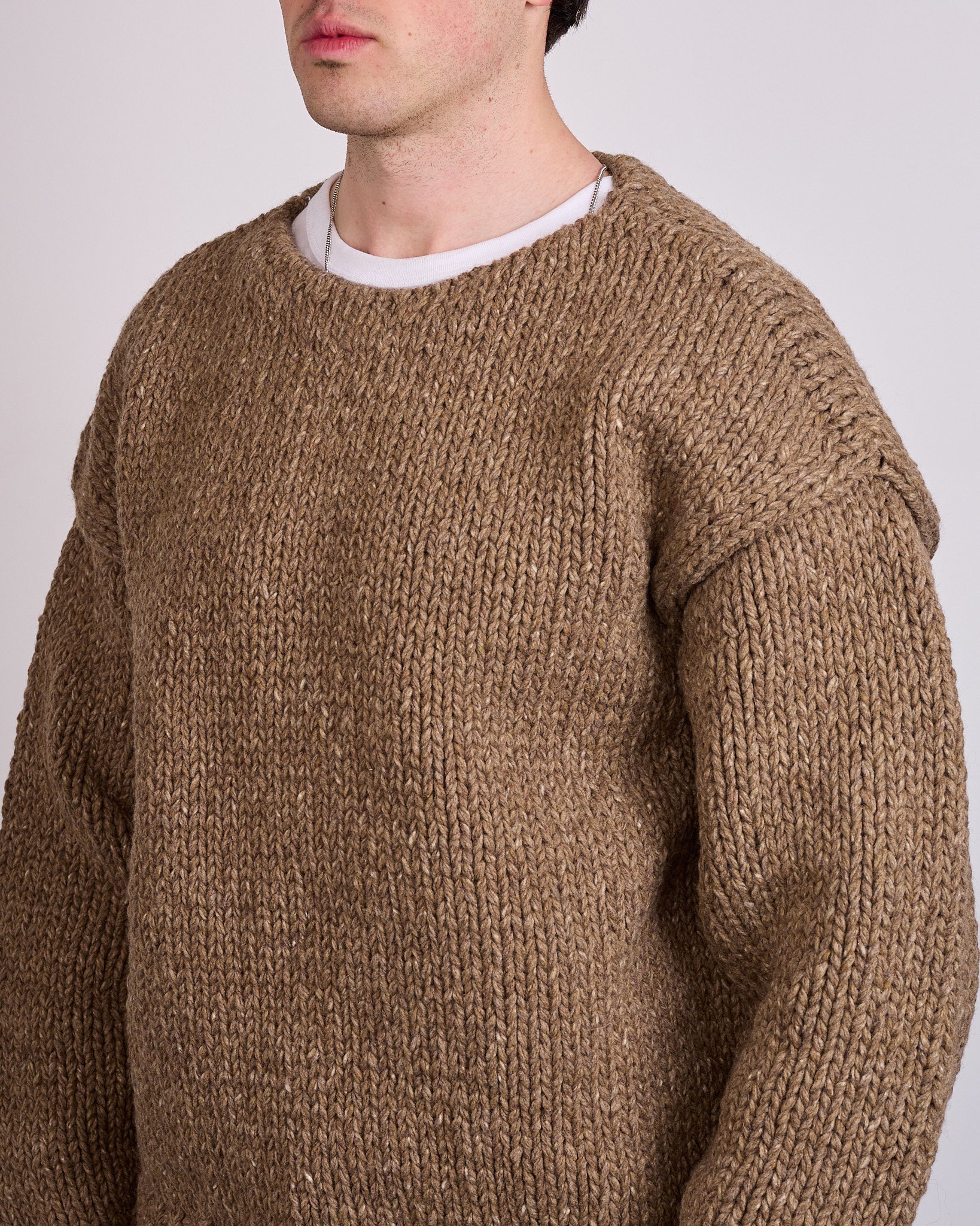 visvim Amplus Boatneck Hand Knit Sweater Brown – LESS 17