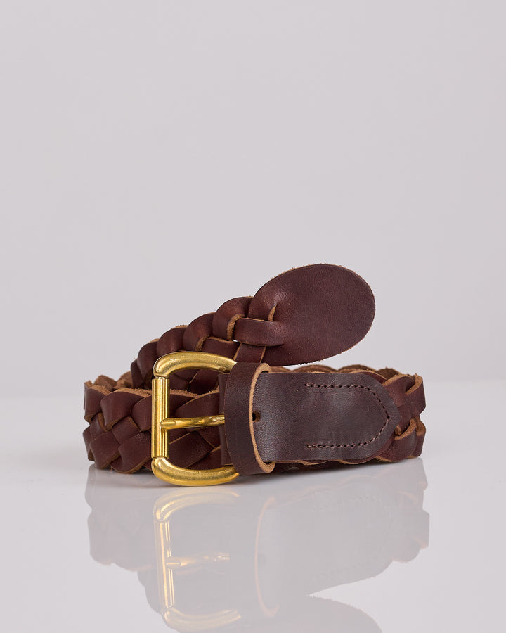 visvim Braided Belt 30mm Dk.Brown