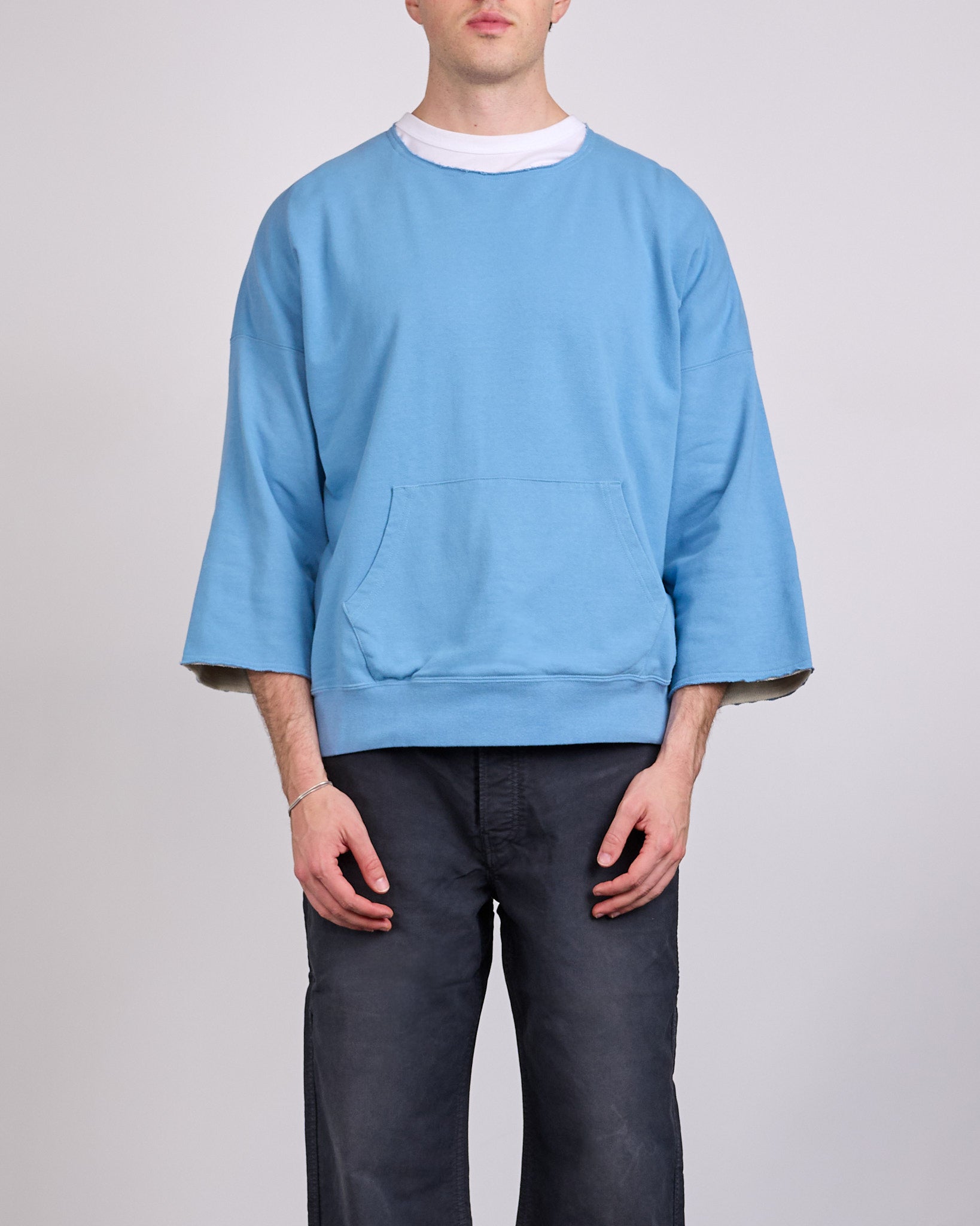 visvim Burrow Dual Sweat Crewneck DMGD Lt.Blue – LESS 17