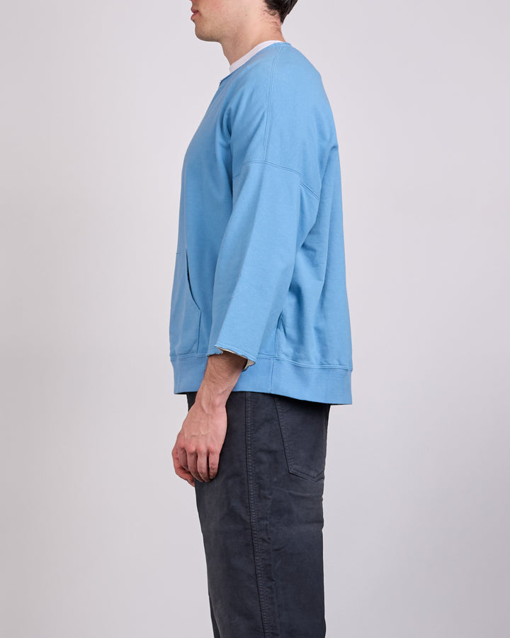 visvim Burrow Dual Sweat Crewneck DMGD Lt.Blue