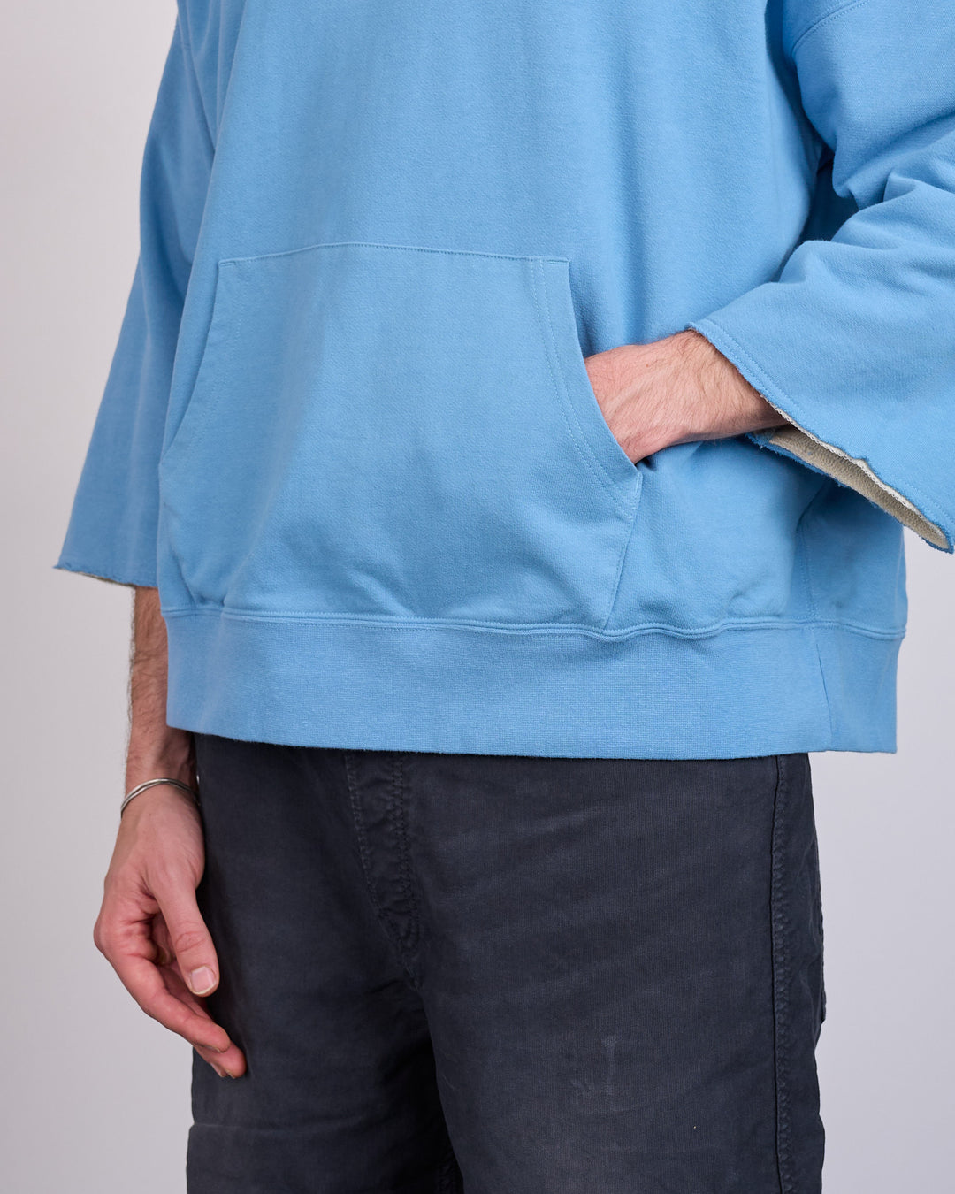 visvim Burrow Dual Sweat Crewneck DMGD Lt.Blue
