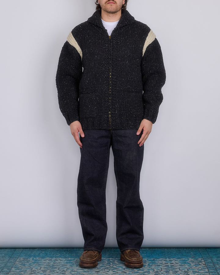 visvim Cowichan Hand Knit Sweater Black