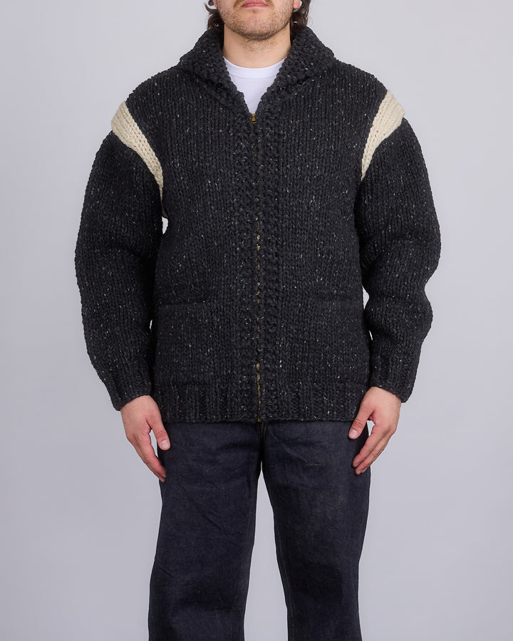 visvim Cowichan Hand Knit Sweater Black