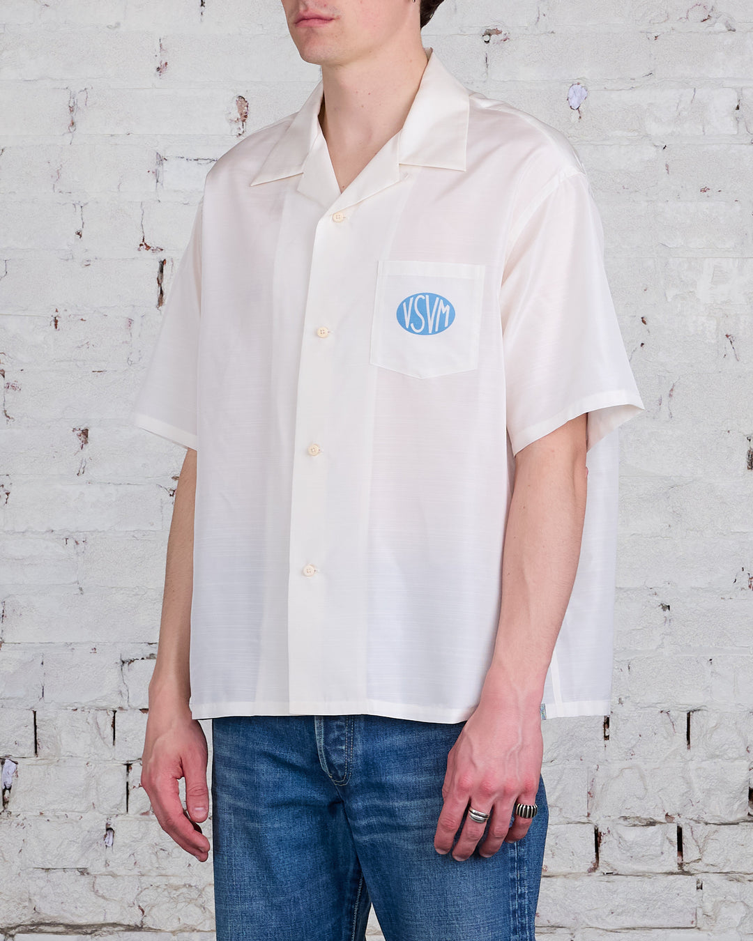 visvim Crosby Button-Down Shirt Silk Off White