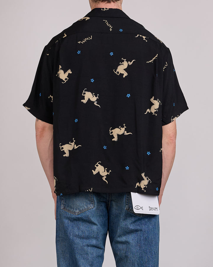 visvim Crosby Button Shirt Short Sleeve Black
