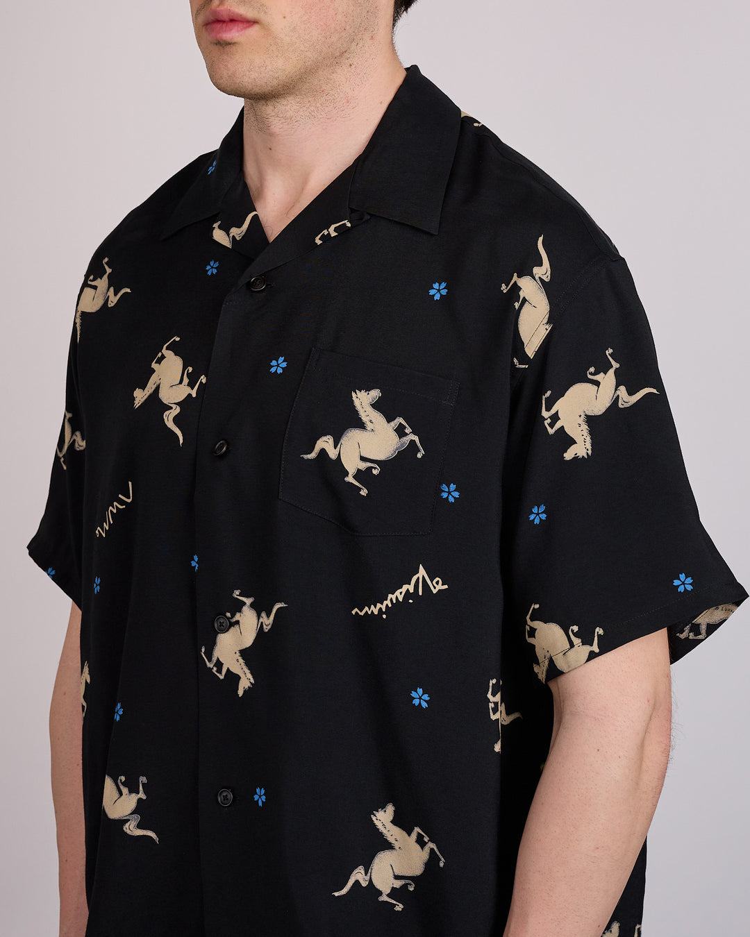 visvim Crosby Button Shirt Short Sleeve Black