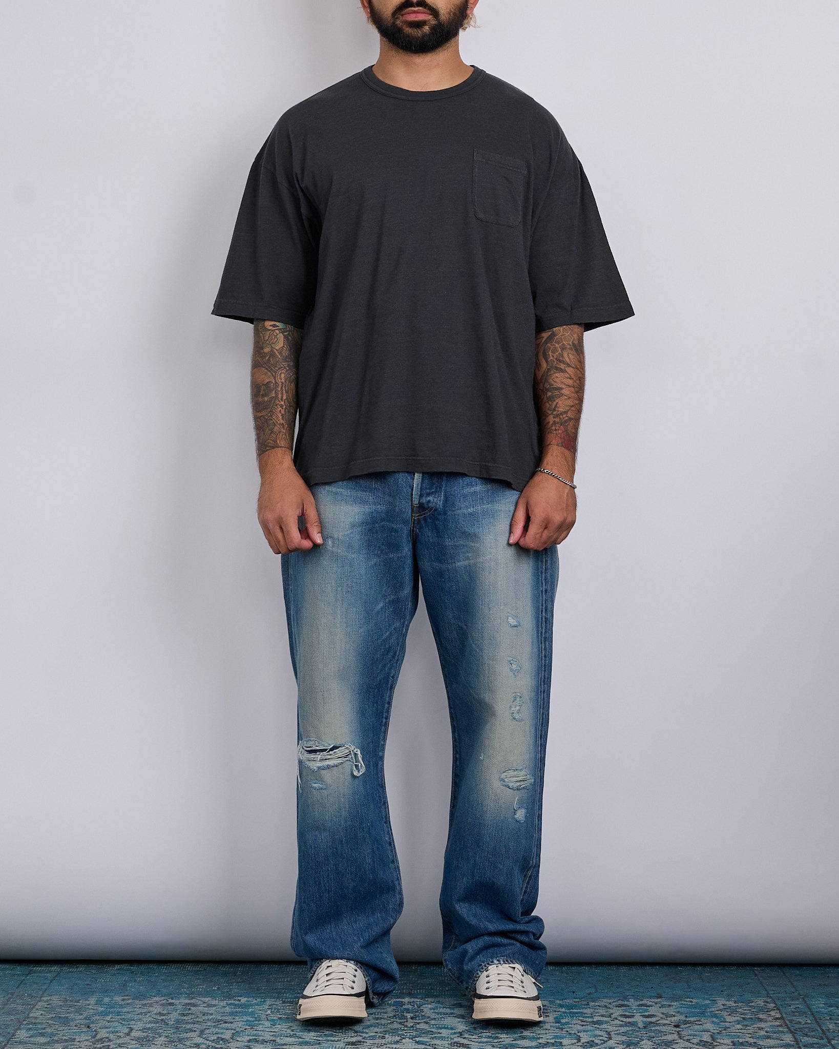 visvim Ex Jumbo Tee DMGD Black – LESS 17