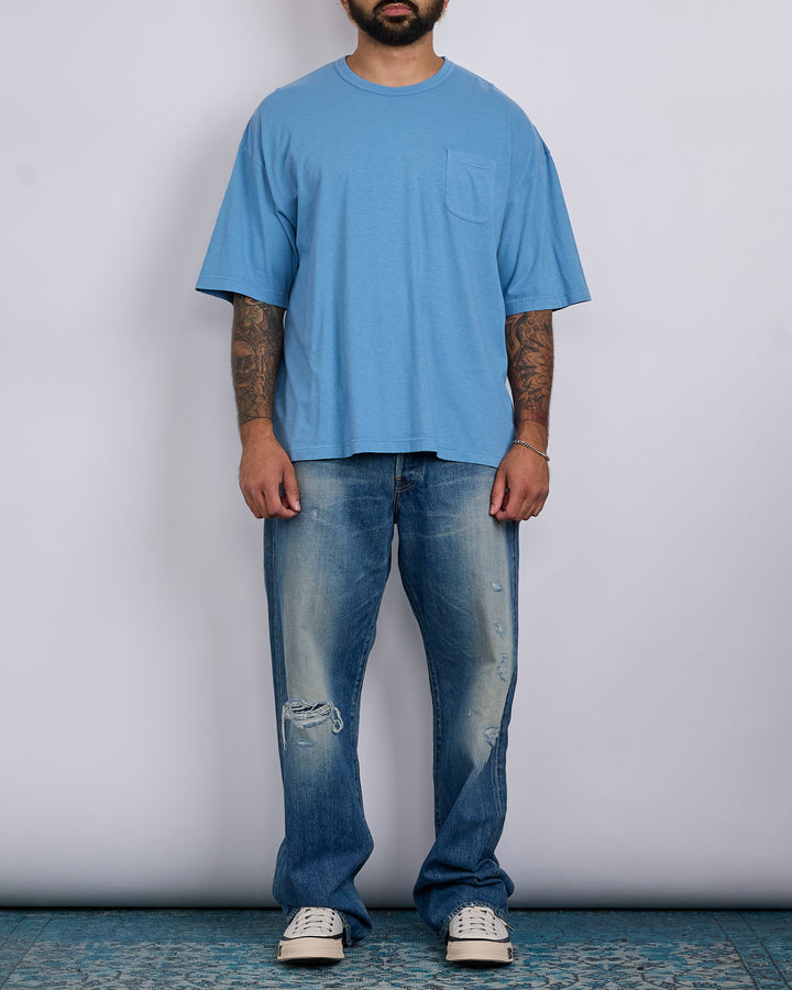 visvim Ex Jumbo Tee DMGD Lt.Blue