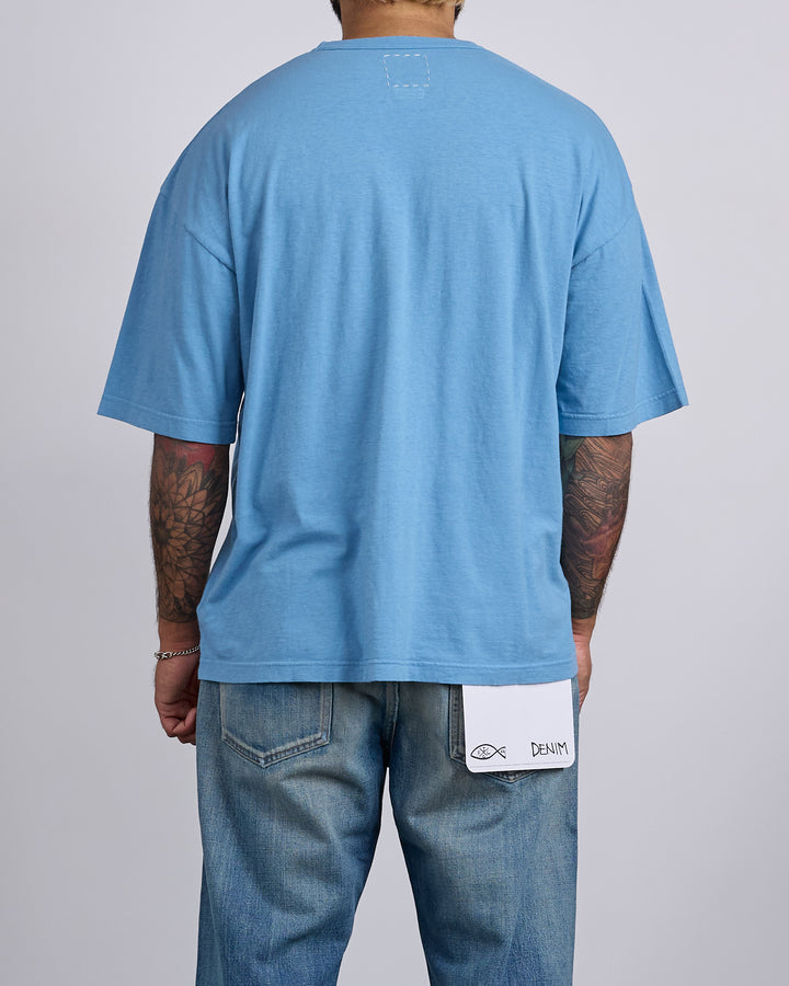 visvim Ex Jumbo Tee DMGD Lt.Blue