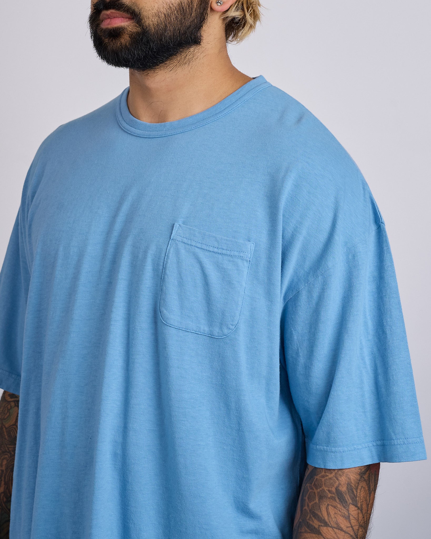 visvim Ex Jumbo Tee DMGD Lt.Blue – LESS 17