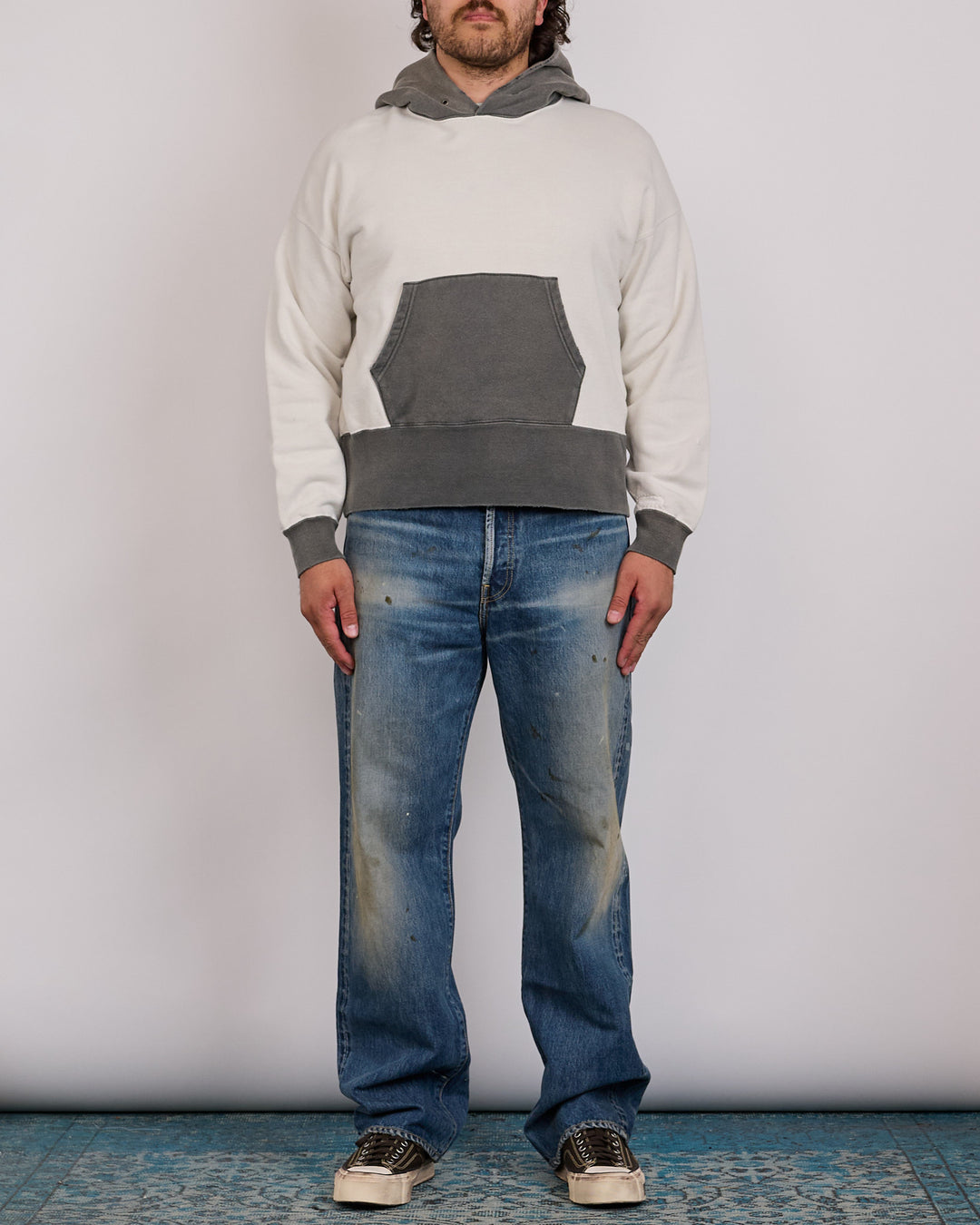 visvim Fellow 2-Tone Hoodie Crash Black