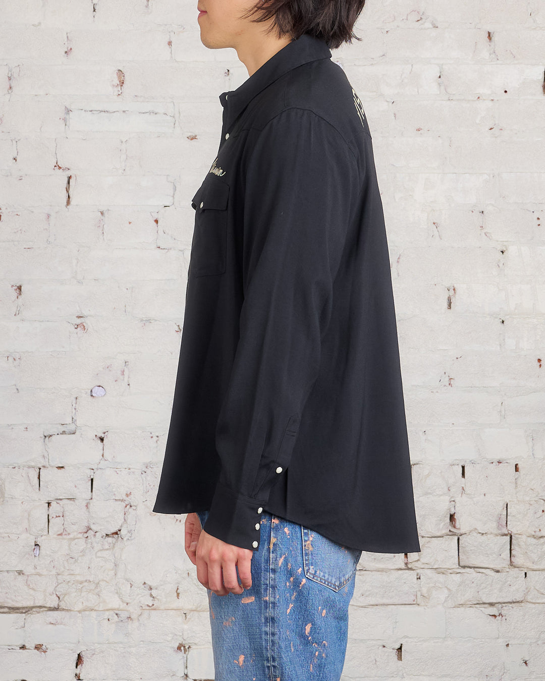 visvim Four Corners Longsleeve Button Shirt Black