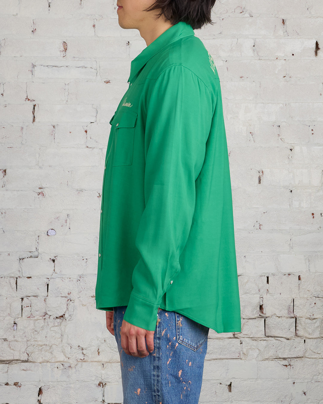 visvim Four Corners Longsleeve Button Shirt Green