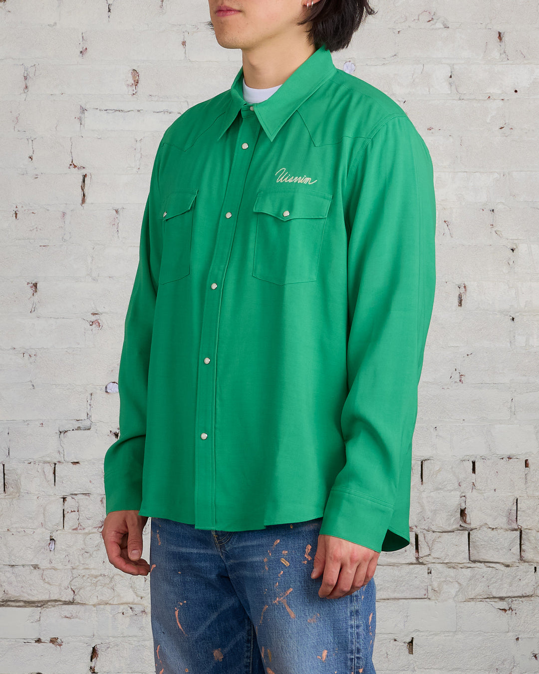 visvim Four Corners Longsleeve Button Shirt Green