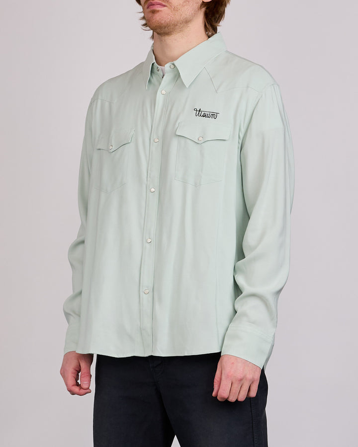 visvim Four Corners Snap Shirt Lt.Green