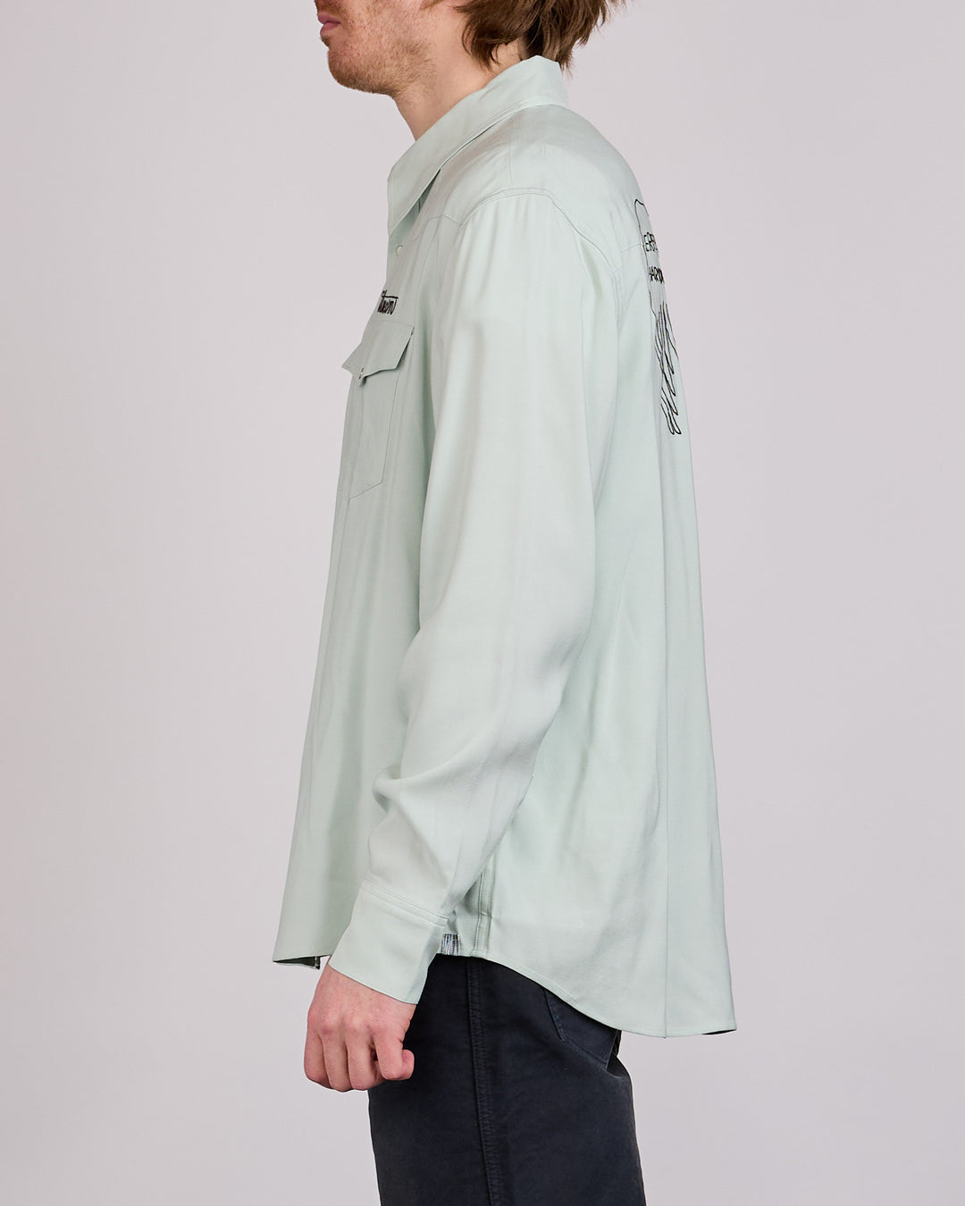 visvim Four Corners Snap Shirt Lt.Green