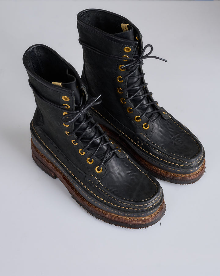 visvim Grizzly Camper Hi-Folk Boot Black