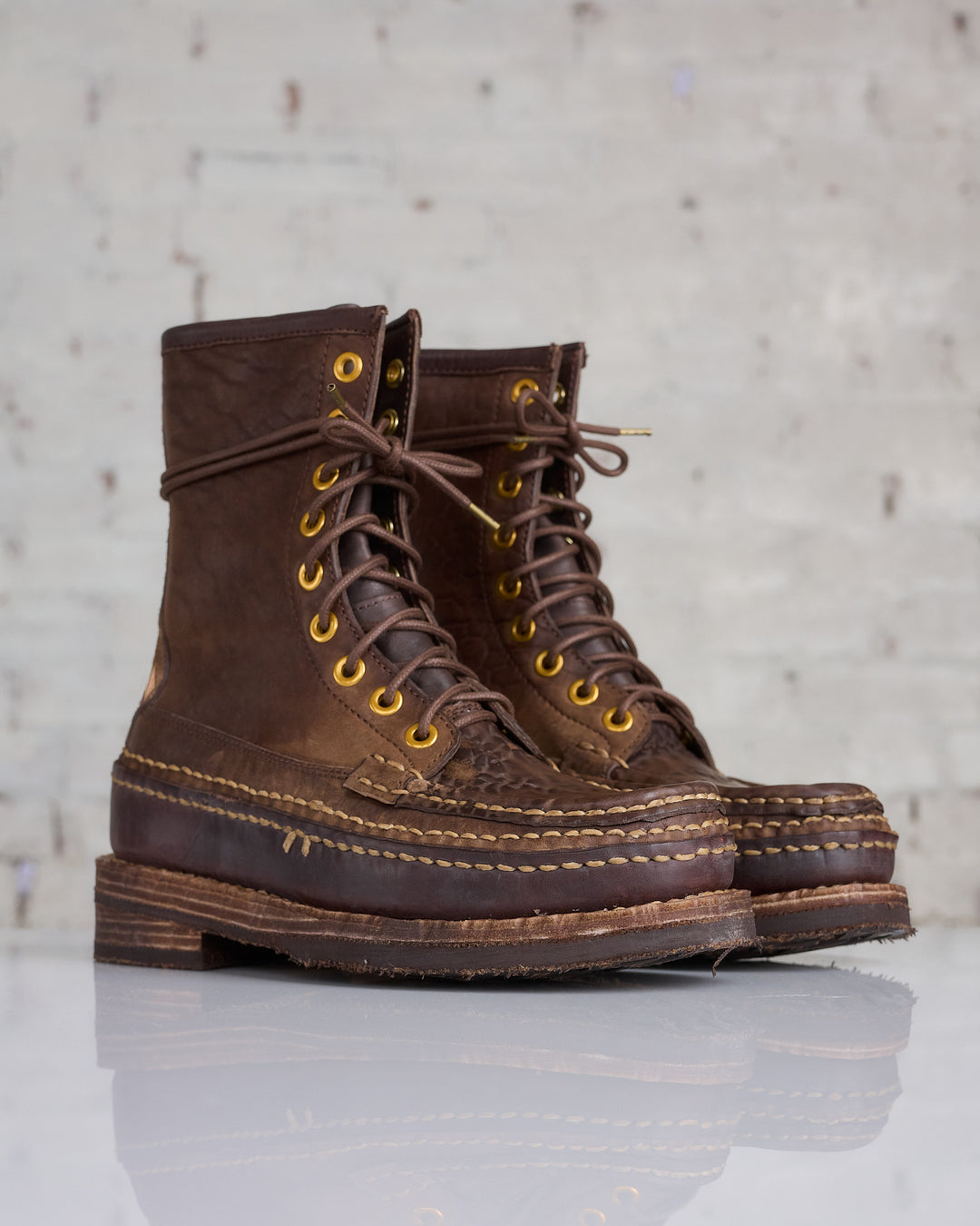 visvim Grizzly Camper Hi-Folk Boot Dark Brown