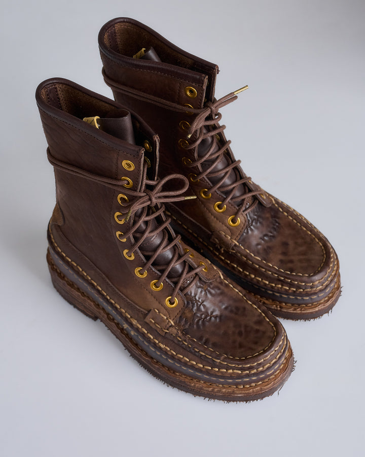 visvim Grizzly Camper Hi-Folk Boot Dark Brown